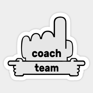 Hands Pointing - Text Art - Coach and Team Sticker